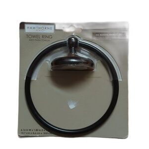 HAWTHORNE PLACE 6" Towel Ring Oil Rubbed Bronze NEW 6.16"W x 1.80" D x 7.38"